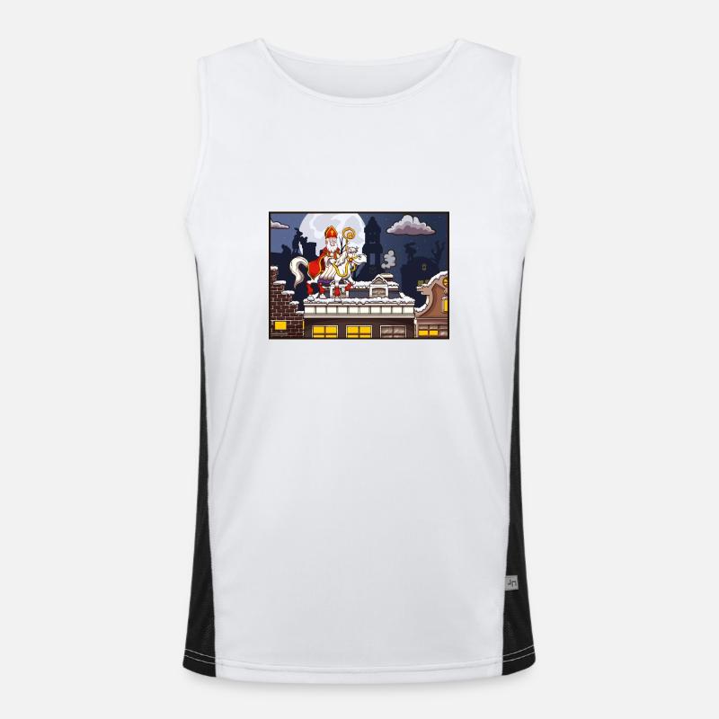 Saint Nicholas On December 5th Men's Functional Contrast Tank Top 