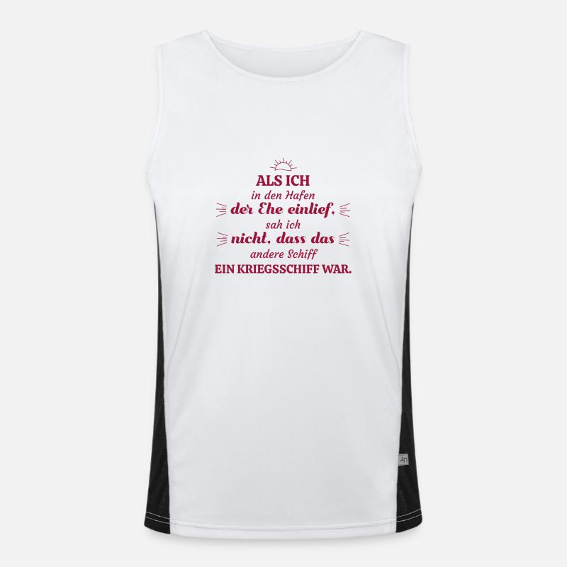 Scheidung Spruch Funktionelles Kontrast-Tank Top für Männer 