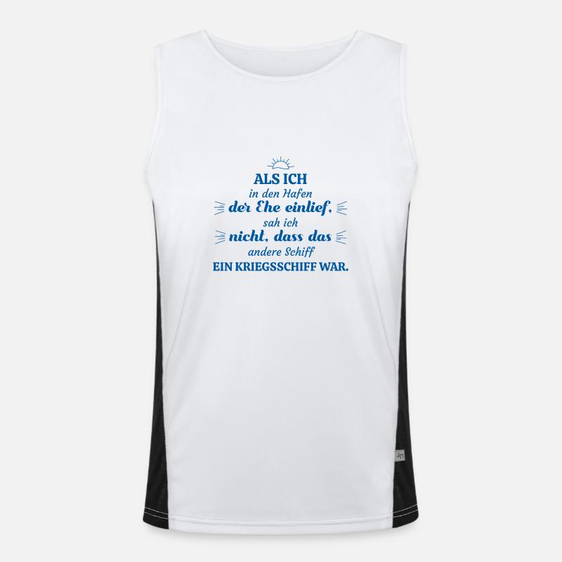 Scheidung Spruch Funktionelles Kontrast-Tank Top für Männer 