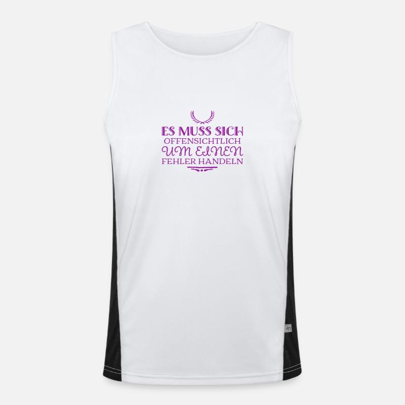 das ist ein Fehler Funktionelles Kontrast-Tank Top für Männer 