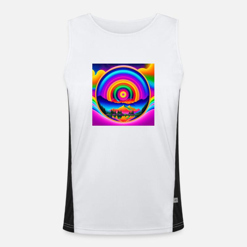 Psychedelischer Trip Funktionelles Kontrast-Tank Top für Männer 