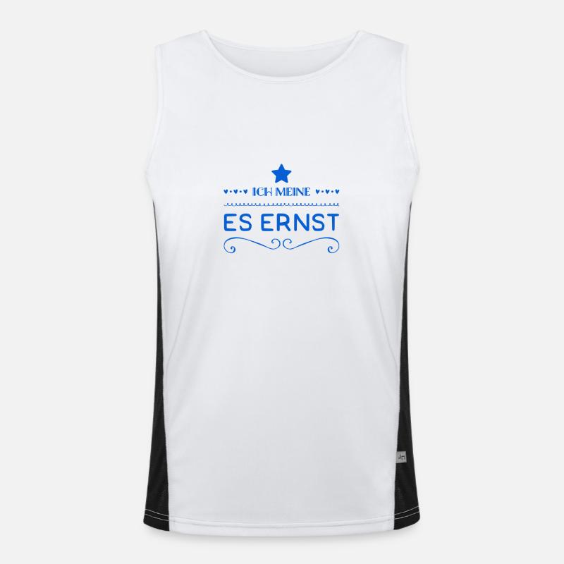 ich meine es ernst Funktionelles Kontrast-Tank Top für Männer 