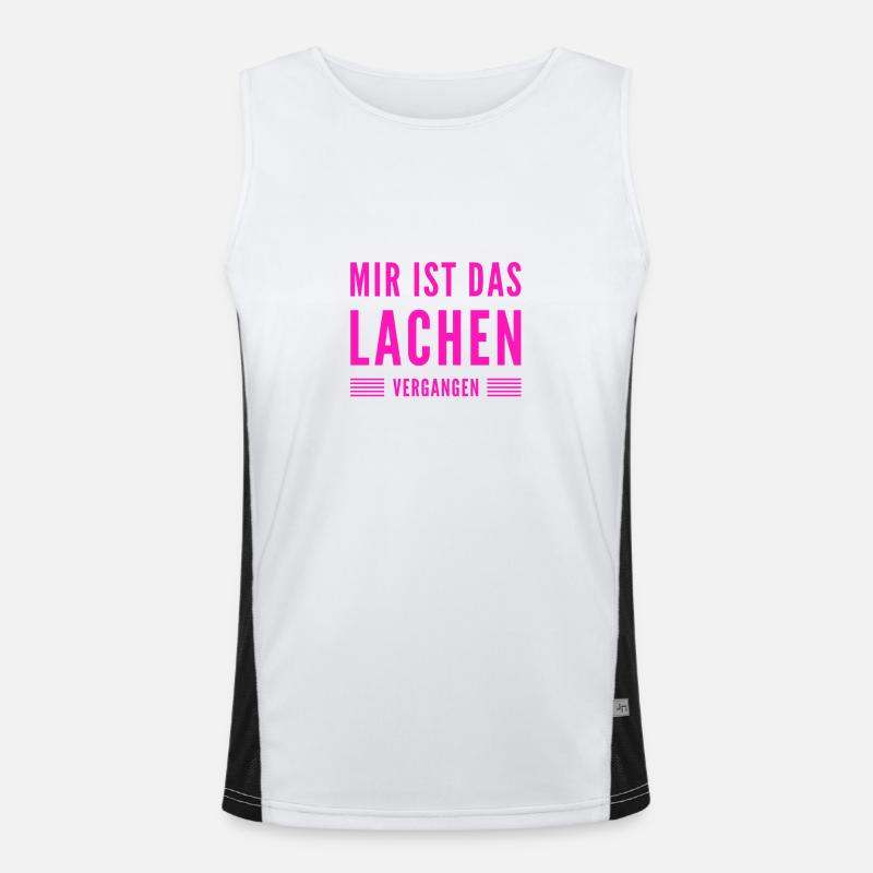darüber kann ich nicht lachen Funktionelles Kontrast-Tank Top für Männer 