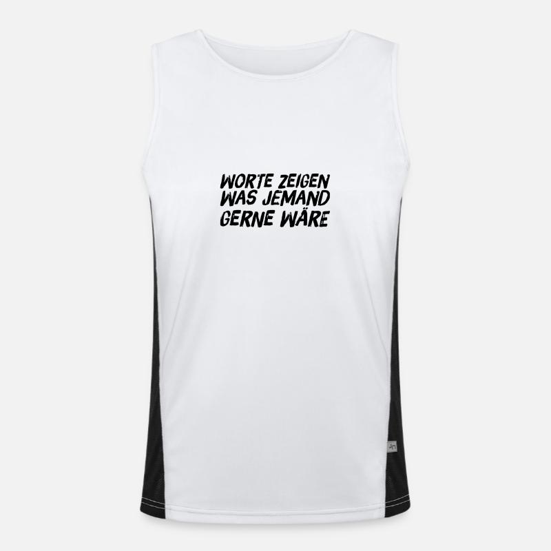 der Wert der Worte Funktionelles Kontrast-Tank Top für Männer 