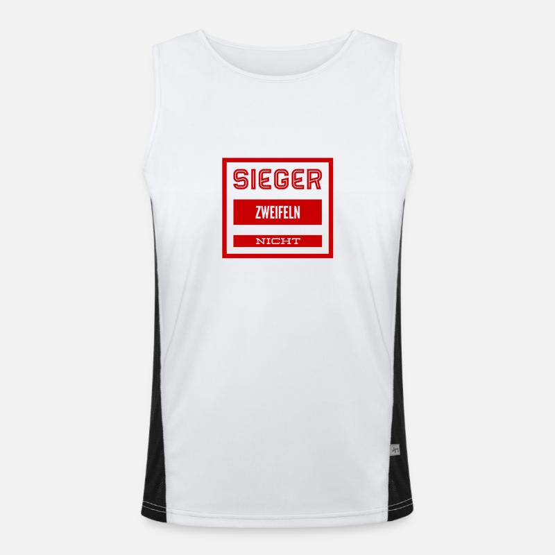 ich bin ein Gewinner Funktionelles Kontrast-Tank Top für Männer 