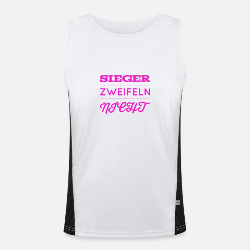 vor dir steht ein Gewinner Funktionelles Kontrast-Tank Top für Männer 