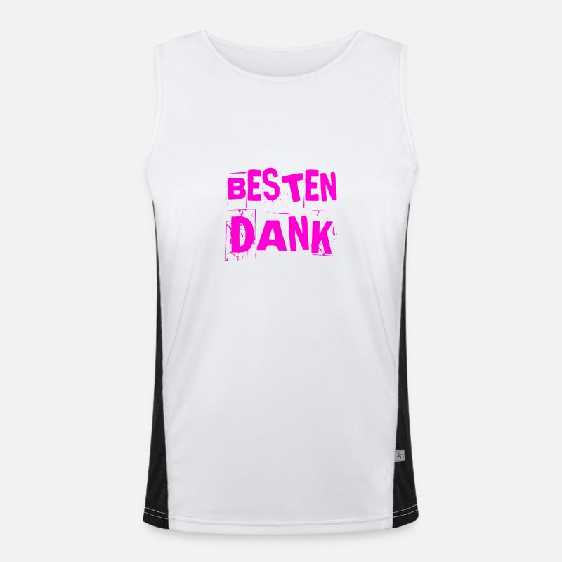 besten dank Funktionelles Kontrast-Tank Top für Männer 