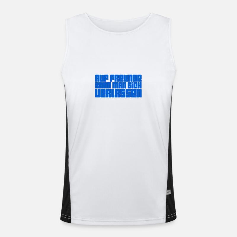 Freunde sind super Funktionelles Kontrast-Tank Top für Männer 