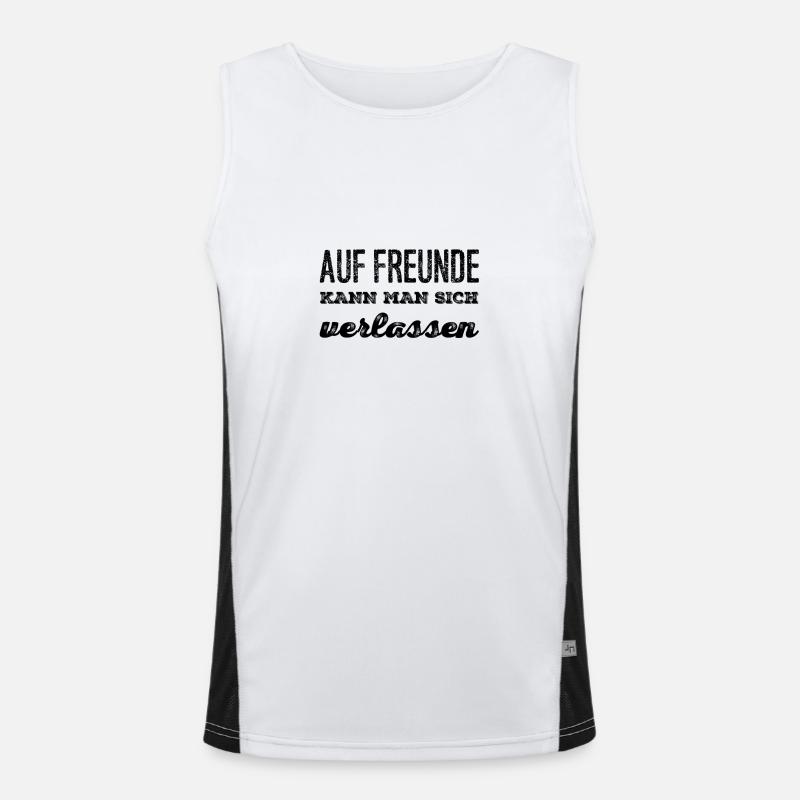 Freunde sind super Funktionelles Kontrast-Tank Top für Männer 