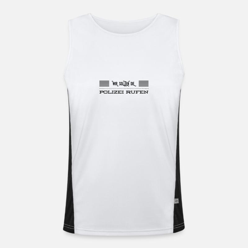 wählen wir den Notruf Funktionelles Kontrast-Tank Top für Männer 