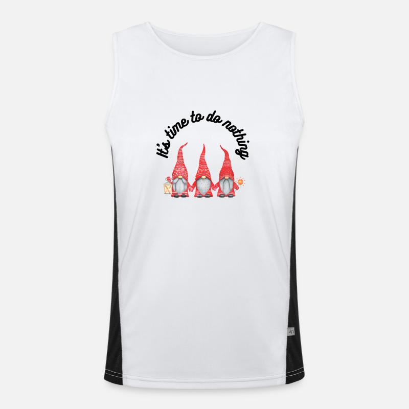 It's time to do nothing Funktionelles Kontrast-Tank Top für Männer 