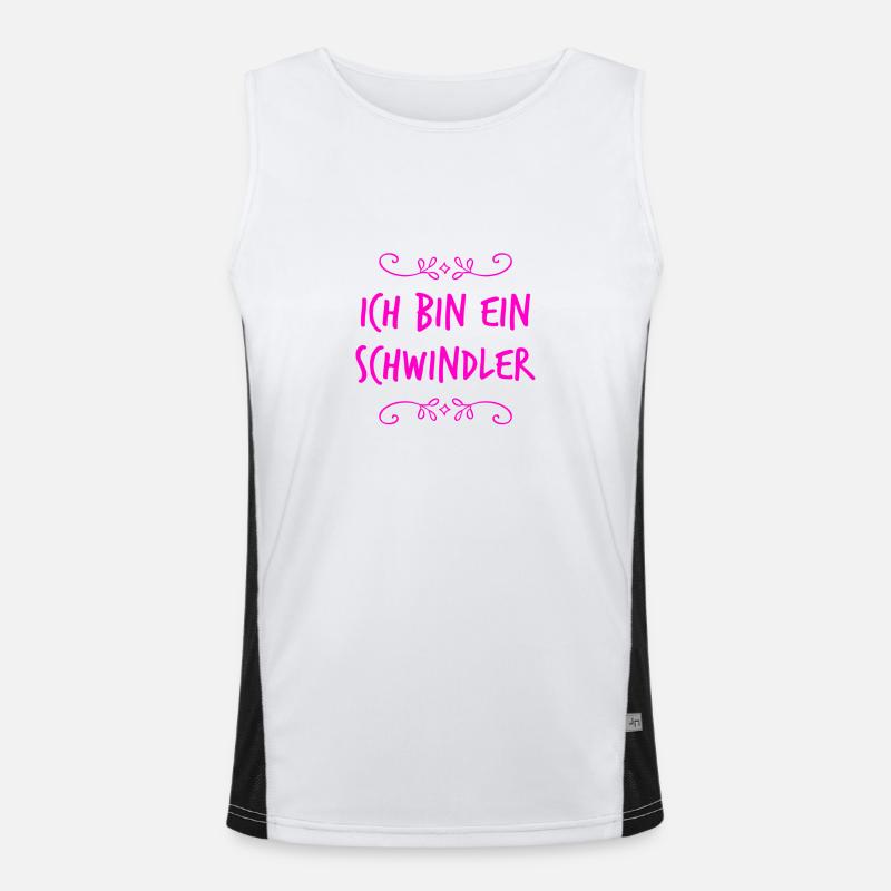 ich mag es zu schwindeln Funktionelles Kontrast-Tank Top für Männer 