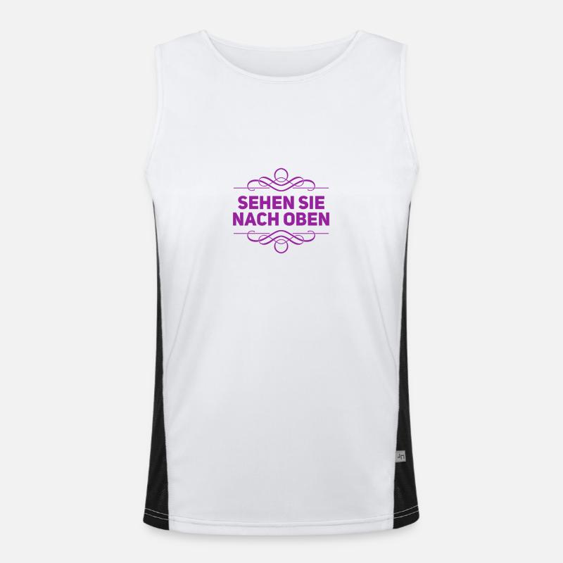 Blick in den Himmel Funktionelles Kontrast-Tank Top für Männer 