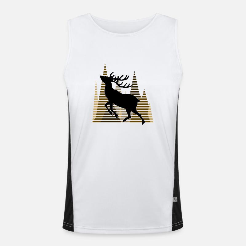 Hirsch Funktionelles Kontrast-Tank Top für Männer 