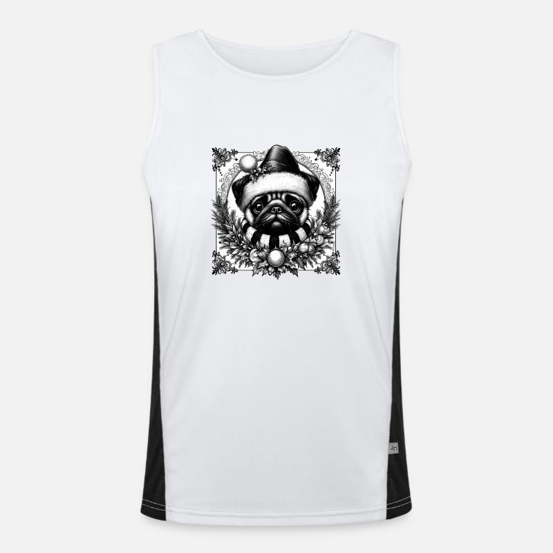 Goth Pug Men's Functional Contrast Tank Top 