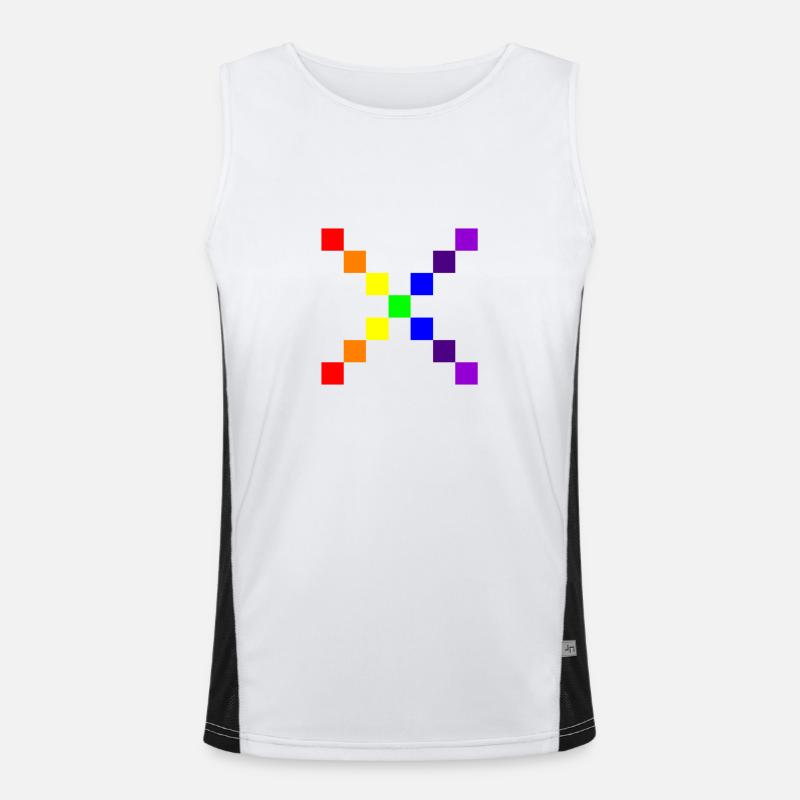 10X10 Grid 11 Men's Functional Contrast Tank Top 
