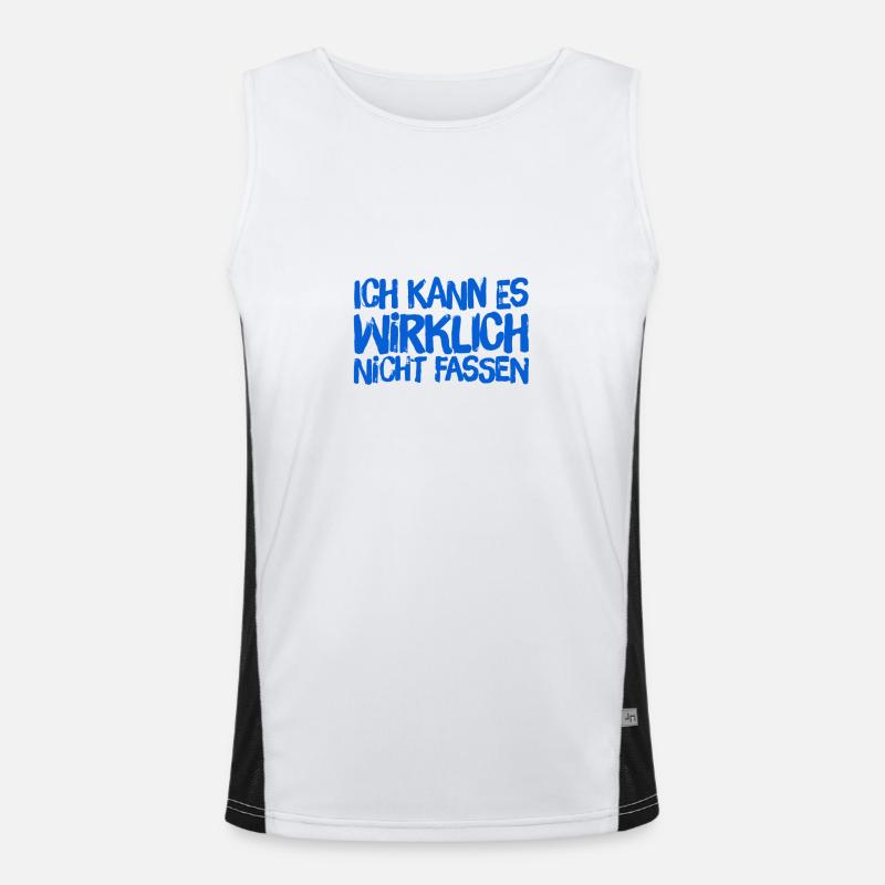 ich bin verdutzt Funktionelles Kontrast-Tank Top für Männer 