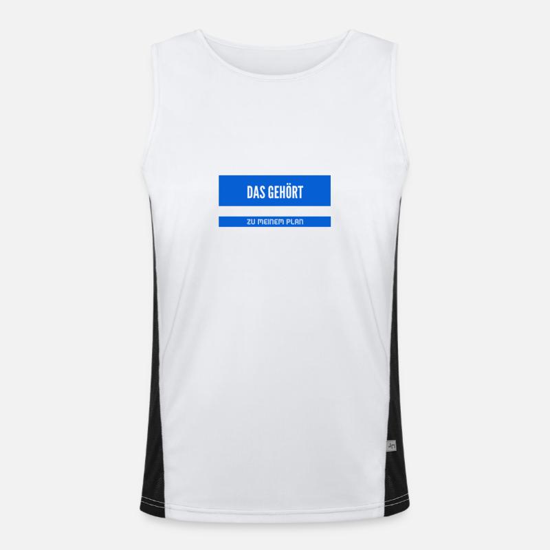 Teil meines Planes Funktionelles Kontrast-Tank Top für Männer 