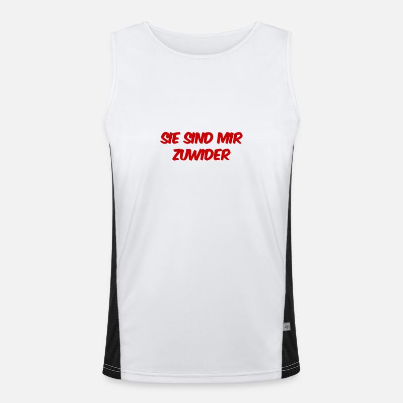 ich mag sie nicht Funktionelles Kontrast-Tank Top für Männer 