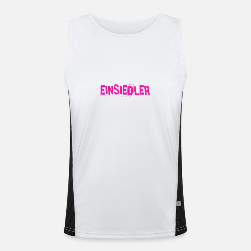 ich bin ein Einsiedler Funktionelles Kontrast-Tank Top für Männer 