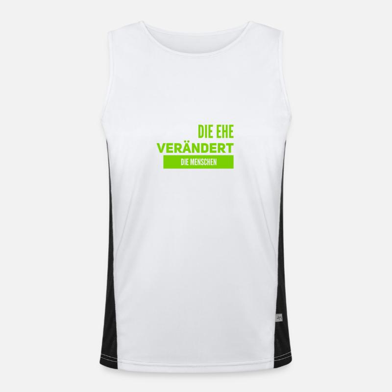 Veränderung durch Ehe Funktionelles Kontrast-Tank Top für Männer 