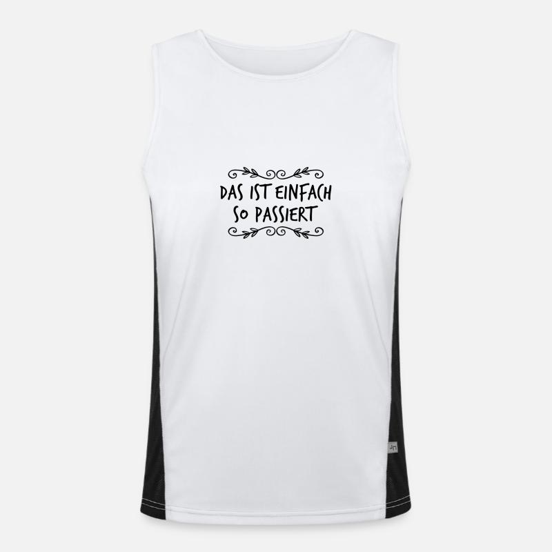 das ist einfach so passiert Funktionelles Kontrast-Tank Top für Männer 