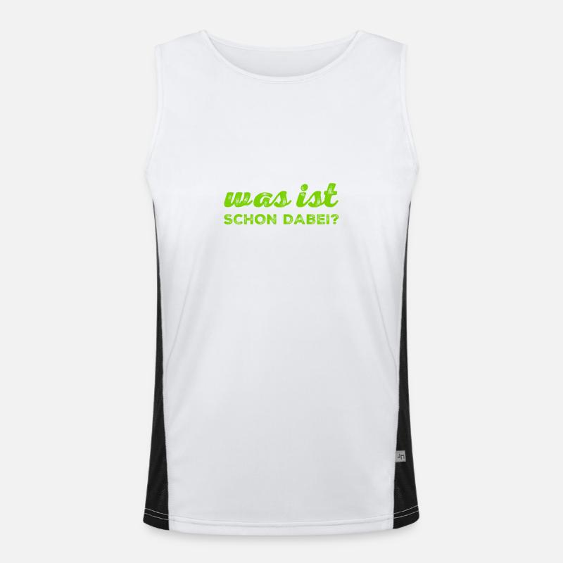 ist doch okay Funktionelles Kontrast-Tank Top für Männer 