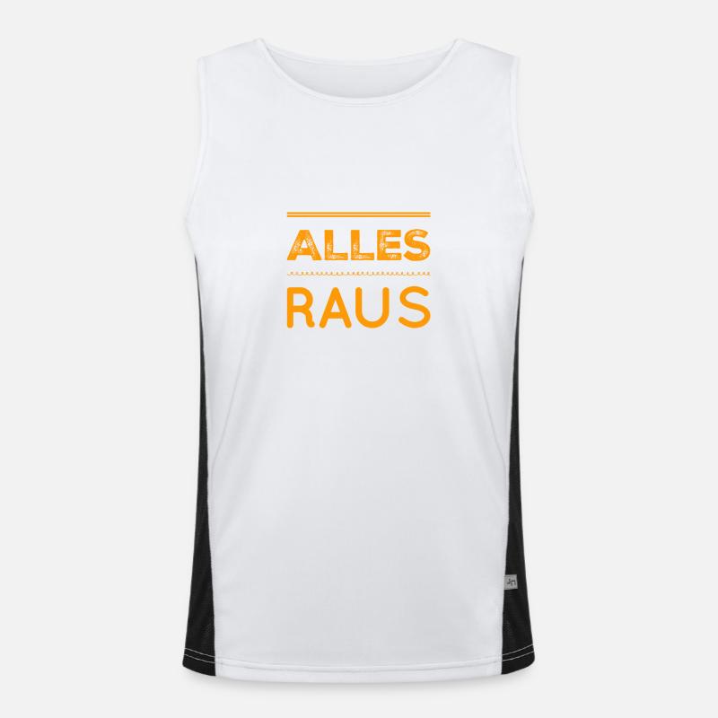 raus mit euch Funktionelles Kontrast-Tank Top für Männer 