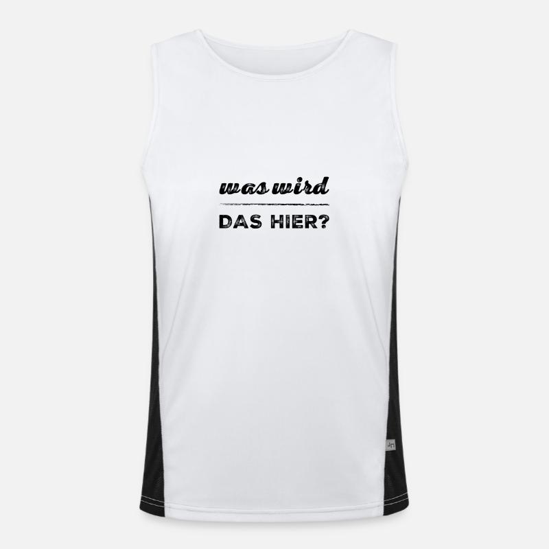 was wird das hier? Funktionelles Kontrast-Tank Top für Männer 