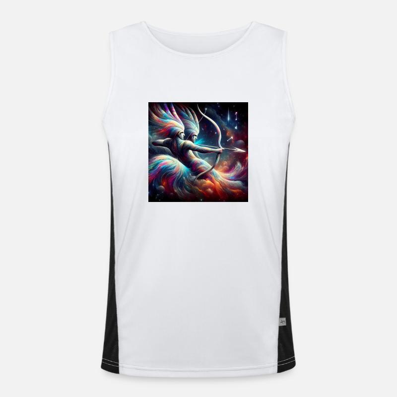 Doppel Schütze mit Bogen Funktionelles Kontrast-Tank Top für Männer 