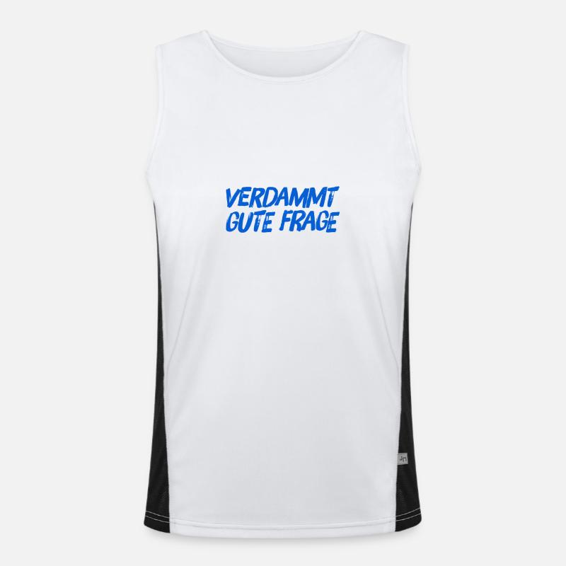 das ist eine gute Frage Funktionelles Kontrast-Tank Top für Männer 