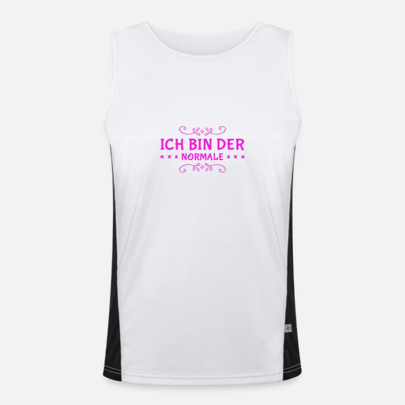 ich bin völlig normal Funktionelles Kontrast-Tank Top für Männer 