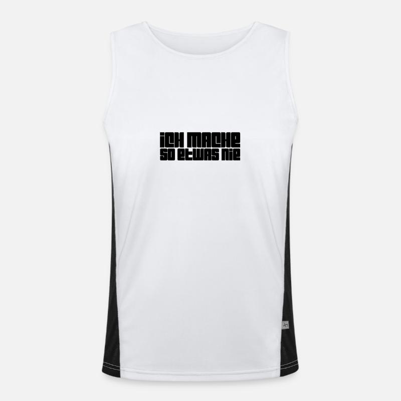 ich bin dagegen Funktionelles Kontrast-Tank Top für Männer 