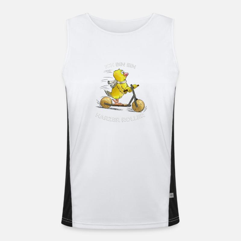 Ich bin ein Harzer Roller Funktionelles Kontrast-Tank Top für Männer 