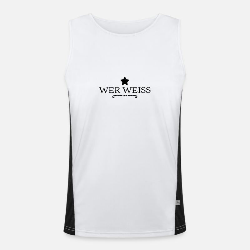 wer weiß das schon Funktionelles Kontrast-Tank Top für Männer 