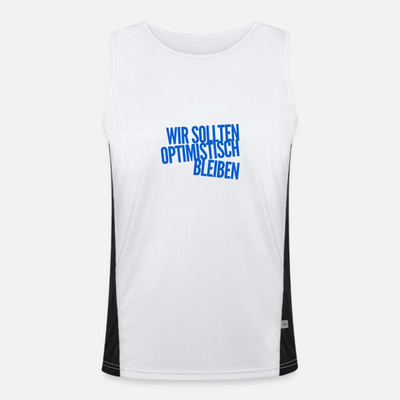 Optimismus geht immer Funktionelles Kontrast-Tank Top für Männer 