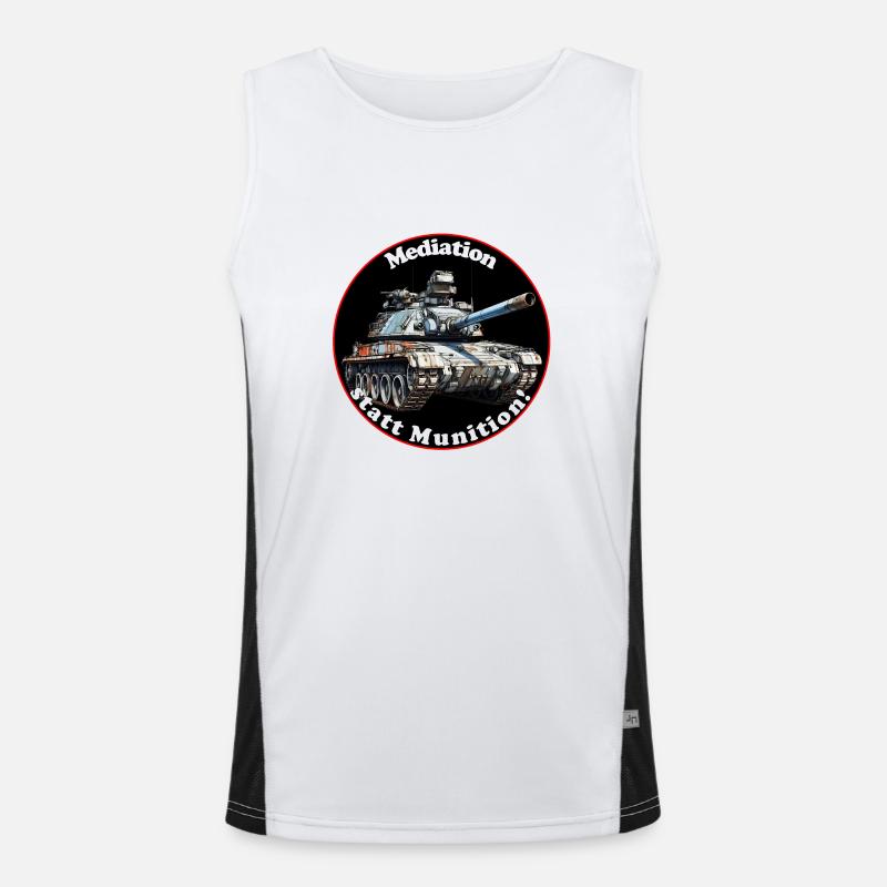 Mediation instead of ammunition Men's Functional Contrast Tank Top 