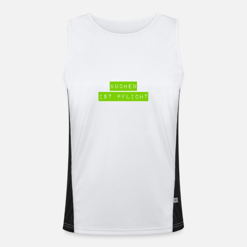 Kuchen geht immer Funktionelles Kontrast-Tank Top für Männer 