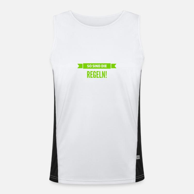 haltet euch an die Regeln Funktionelles Kontrast-Tank Top für Männer 