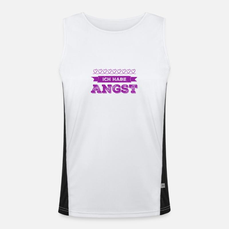 so ängstlich Funktionelles Kontrast-Tank Top für Männer 