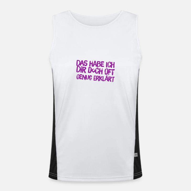 oft genug erklärt Funktionelles Kontrast-Tank Top für Männer 
