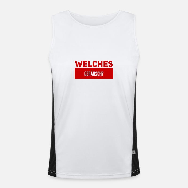 ist da ein Geräusch? Funktionelles Kontrast-Tank Top für Männer 