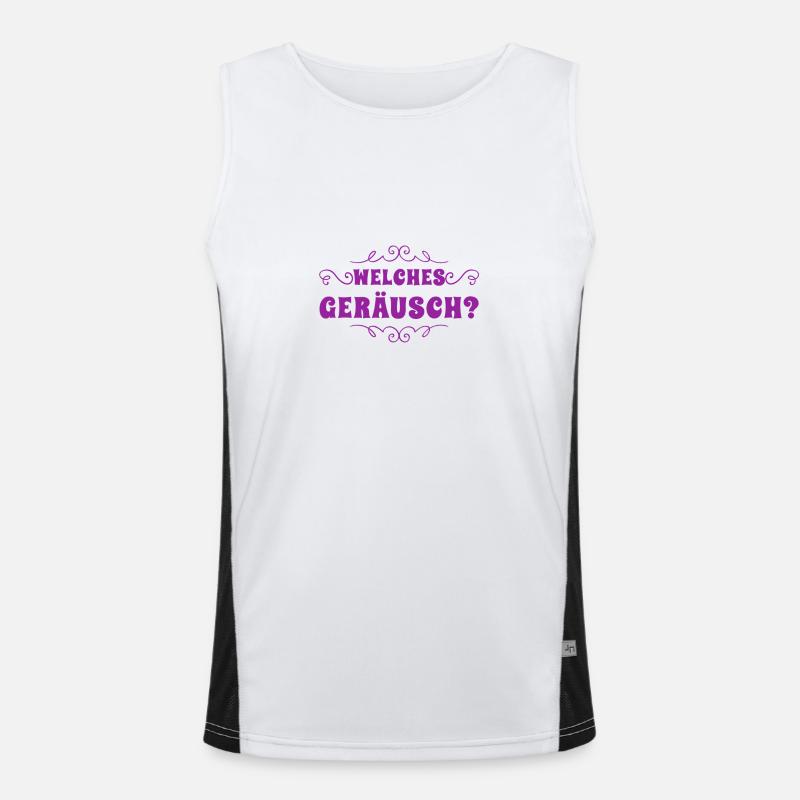war da ein Geräusch? Funktionelles Kontrast-Tank Top für Männer 
