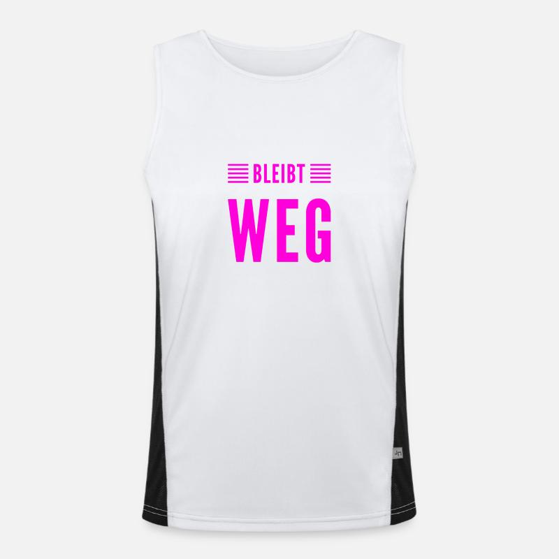kommt bitte nicht näher Funktionelles Kontrast-Tank Top für Männer 