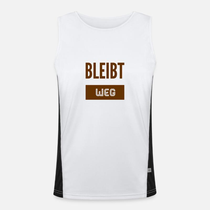 bitte halten sie Abstand Funktionelles Kontrast-Tank Top für Männer 