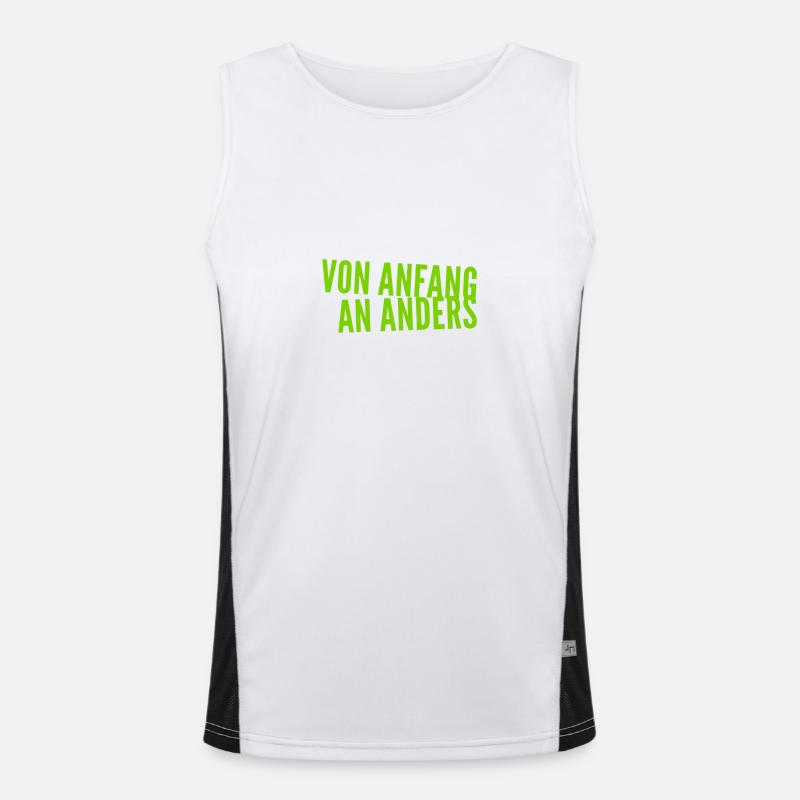 ich bin anders Funktionelles Kontrast-Tank Top für Männer 