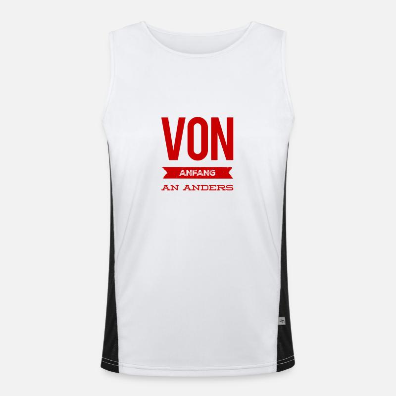 ich bin einmalig Funktionelles Kontrast-Tank Top für Männer 