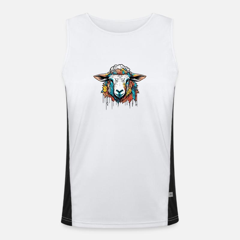 Colorful Sheep Shepherd Men's Functional Contrast Tank Top 