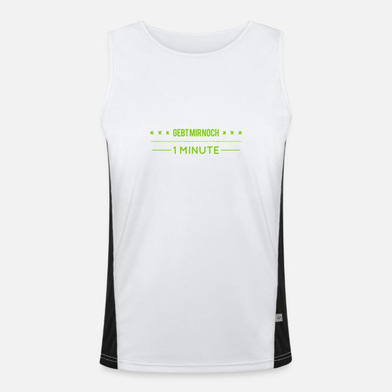 gebt mir Zeit Funktionelles Kontrast-Tank Top für Männer 