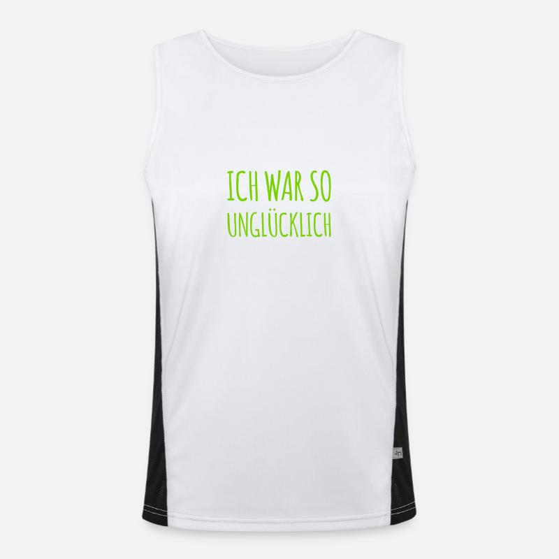heute bin ich glückich Funktionelles Kontrast-Tank Top für Männer 